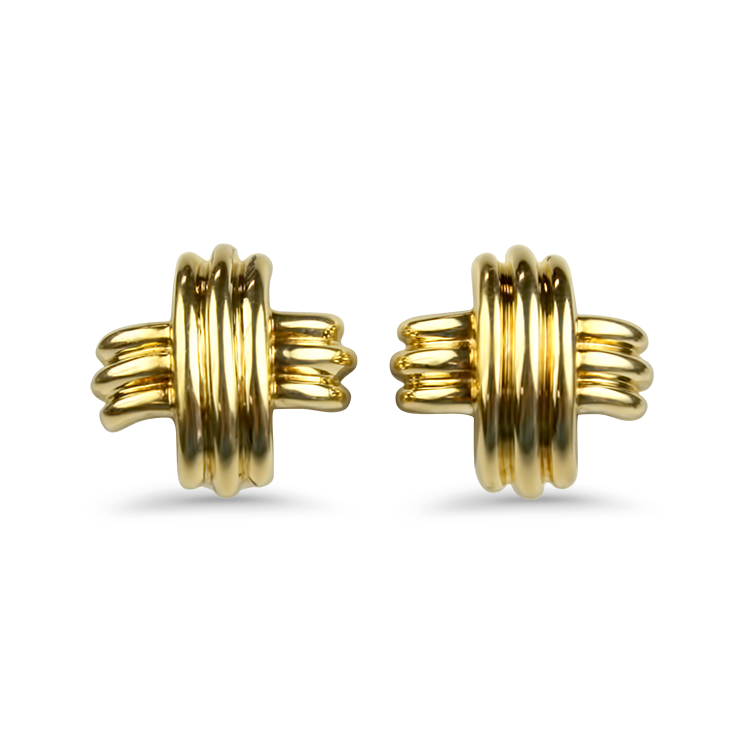 Estate Tiffany & Co. Earring Tiffany & Co. Estate 18K Yellow Gold Signature X Stud Earrings