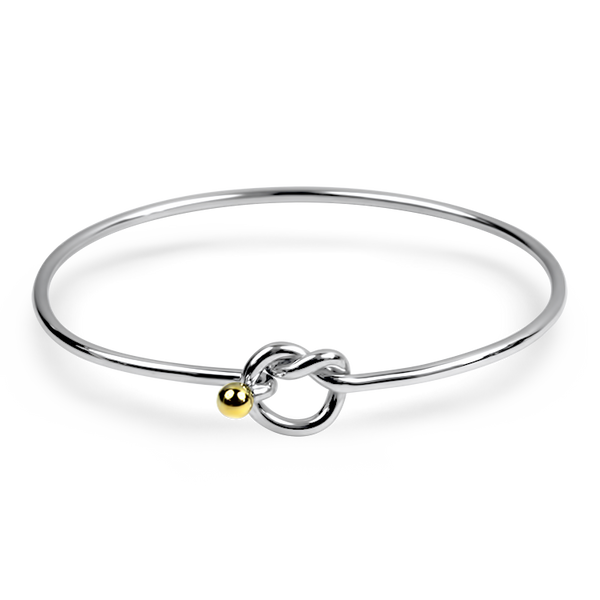 Sterling silver & 18k gold bangle hotsell