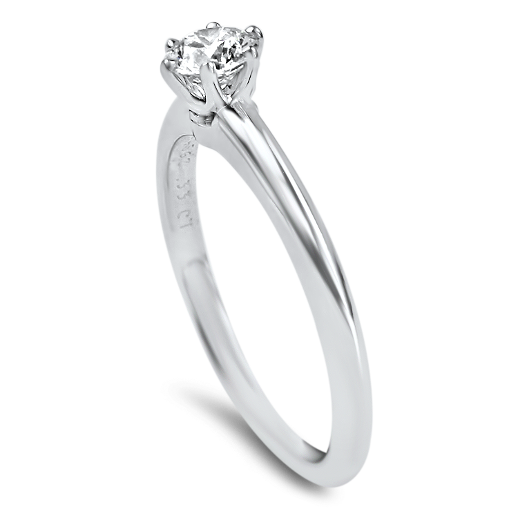 Estate Tiffany & Co. Engagement Ring Tiffany & Company Estate Platinum Round Brilliant Cut Diamond Solitaire Engagement Ring 4.25