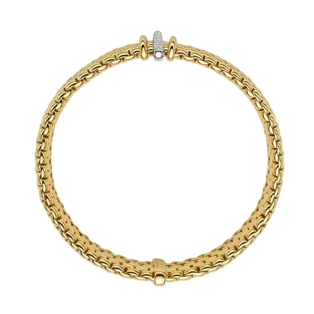 Fope Bracelet Fope Panorama Flex'it 18k Yellow Gold Diamond Bracelet