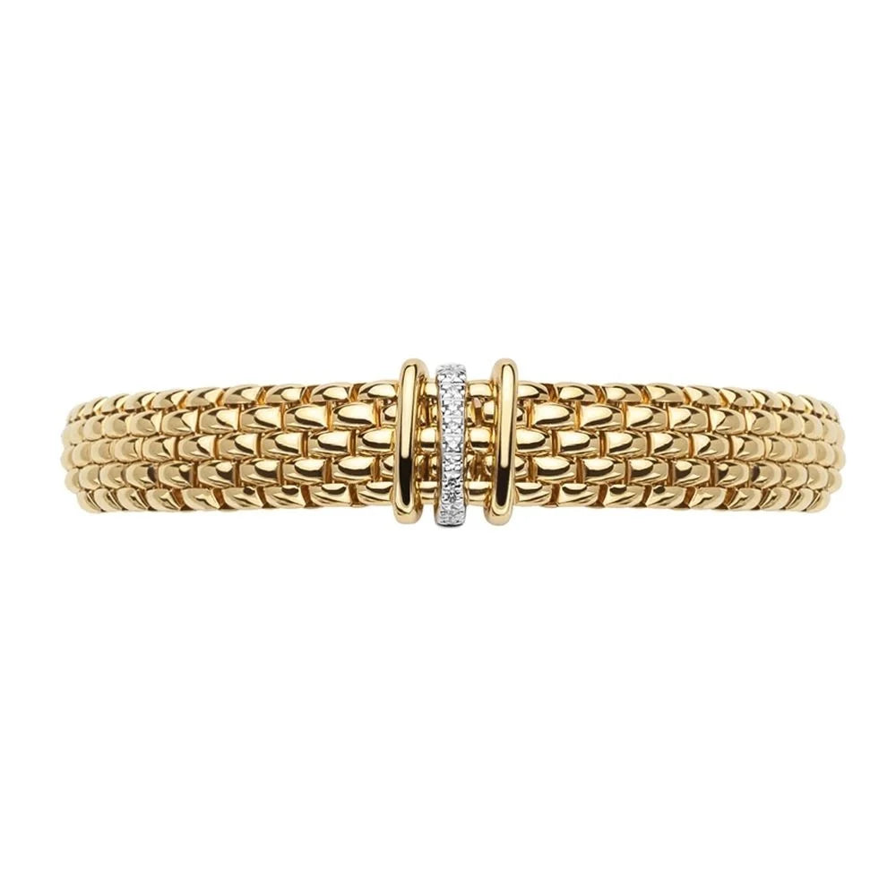 Fope Bracelet Fope Panorama Flex'it 18k Yellow Gold Diamond Bracelet