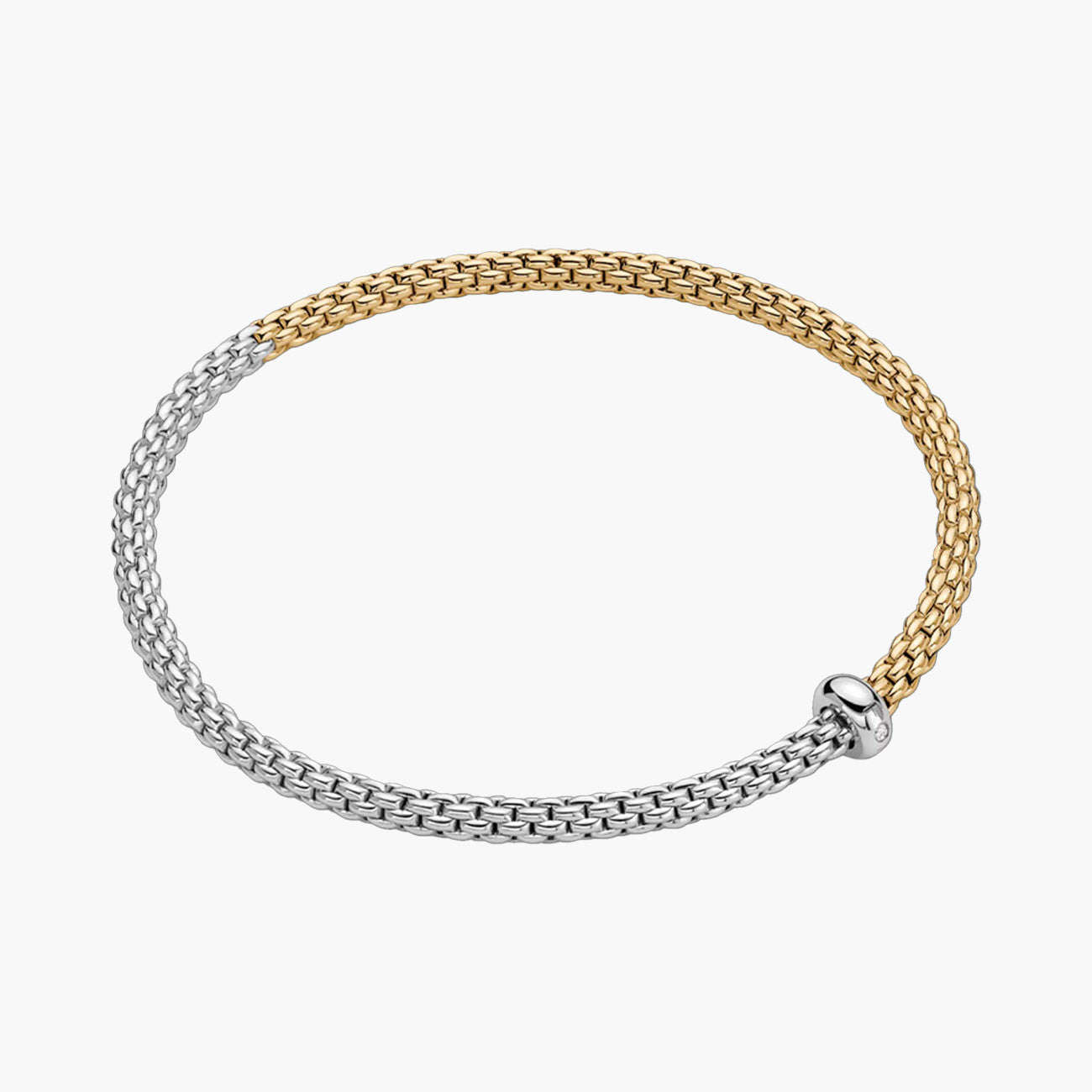 Fope Bracelet Fope Prima 18k Yellow and White Gold Flex'it Bracelet - Medium