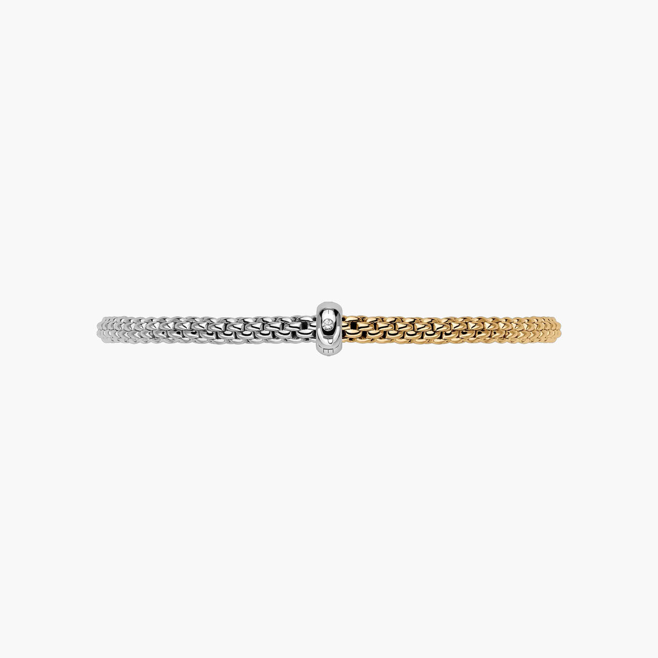 Fope Bracelet Fope Prima 18k Yellow and White Gold Flex'it Bracelet - Medium