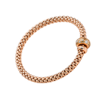 Fope Bracelet Fope Solo Flex'it 18k Rose Gold Diamond Bracelet - Medium