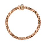 Fope Bracelet Fope Solo Flex'it 18k Rose Gold Diamond Bracelet - Medium