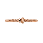 Fope Bracelet Fope Solo Flex'it 18k Rose Gold Diamond Bracelet - Medium