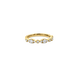 Hearts on Fire Engagement Wedding Band Hearts On Fire 18k Yellow Gold Bezel Regal Diamond Band IJ/VS / 6.5