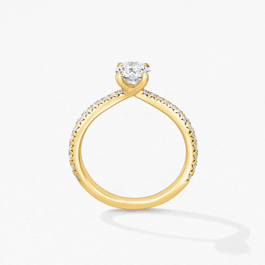 Hearts on Fire Engagement Engagement Ring Hearts On Fire 18k Yellow Gold Vela Round Diamond Solitare Engagement Ring - 2.002 ctw 6.5