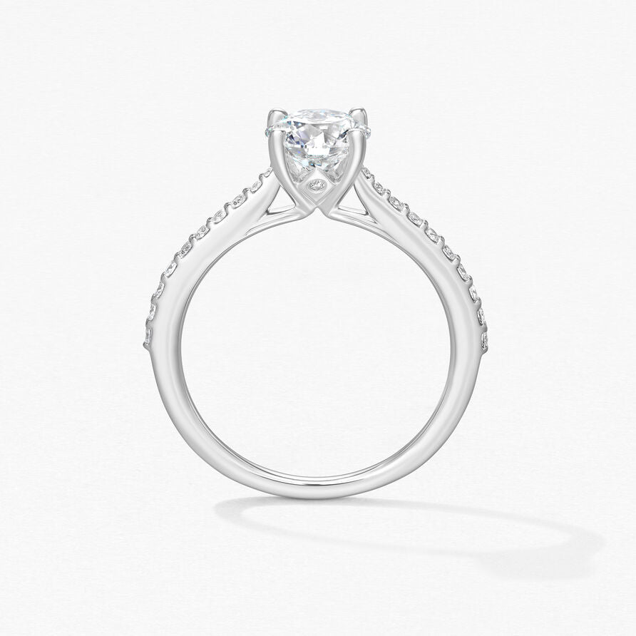 Hearts on Fire Engagement Engagement Ring Hearts On Fire Camilla Platinum Diamond Engagement Ring - 0.1 ctw HBRCAMH0118PLC-H 1.0 / 6.5