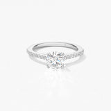 Hearts on Fire Engagement Engagement Ring Hearts On Fire Camilla Platinum Diamond Engagement Ring - 0.1 ctw HBRCAMH0118PLC-H 1.0 / 6.5