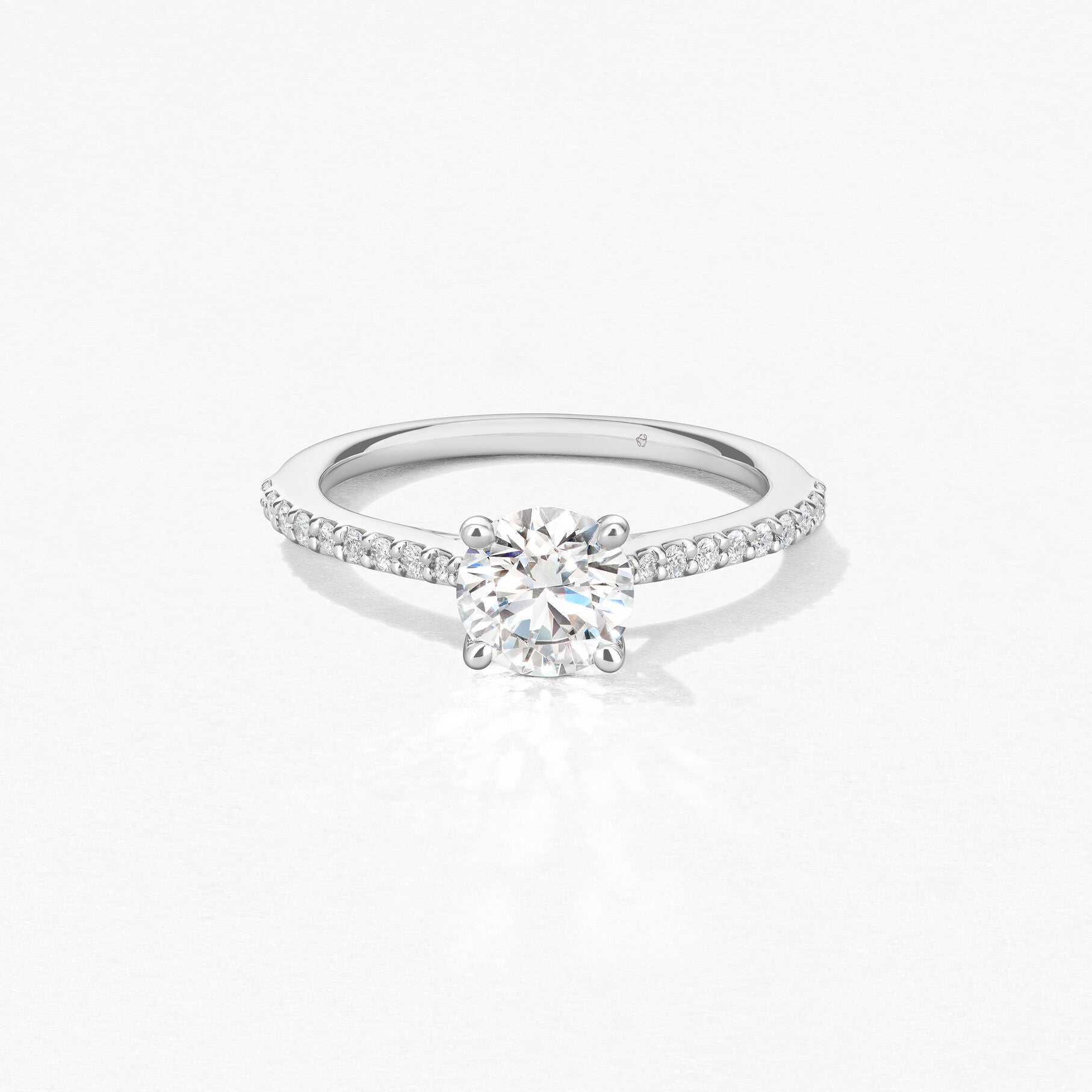 Hearts on Fire Engagement Engagement Ring Hearts On Fire Camilla Platinum Diamond Engagement Ring - 0.1 ctw HBRCAMH0118PLC-H 1.0 / 6.5