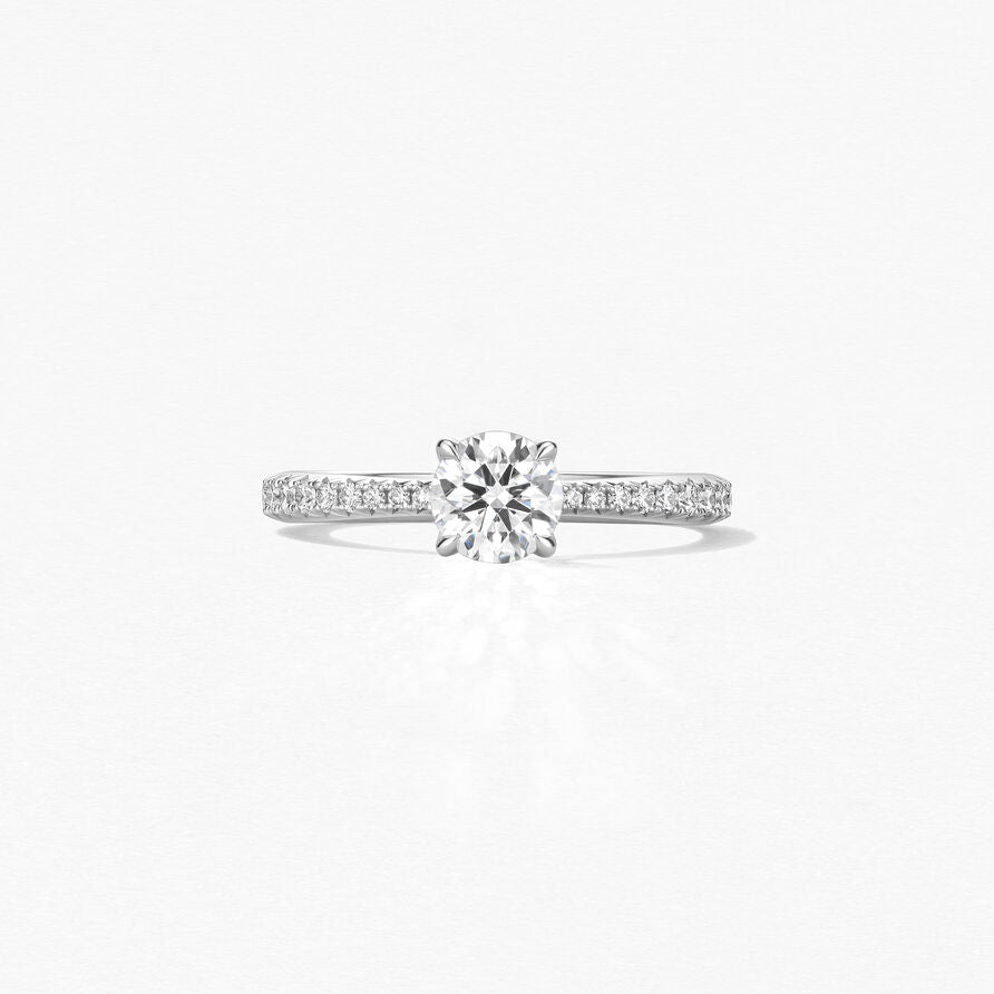 Hearts on Fire Engagement Engagement Ring Hearts On Fire Platinum Vela Solitaire Round Diamond Engagement Ring - 1.26 ctw 6.5