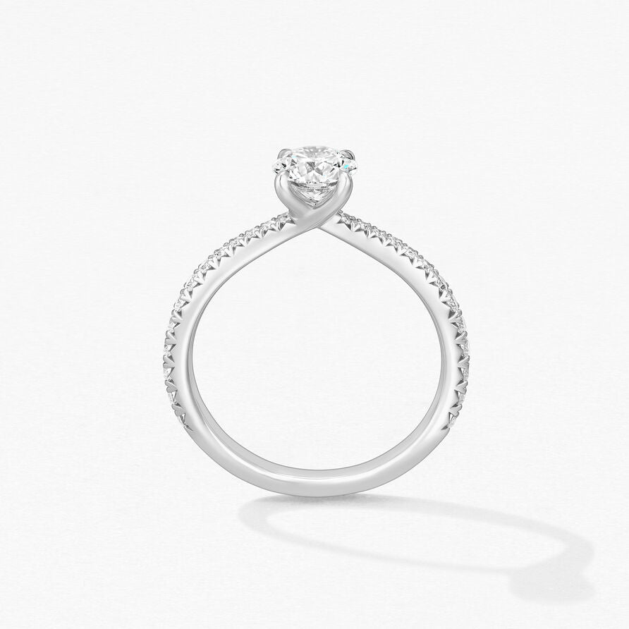 Hearts on Fire Engagement Engagement Ring Hearts On Fire Platinum Vela Solitaire Round Diamond Engagement Ring - 1.26 ctw 6.5