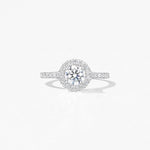 Hearts on Fire Engagement Engagement Ring Hearts On Fire Transcend Single Halo Platinum Diamond Engagement Ring - 0.73 ctw 0.73 / 6.5