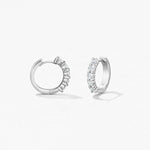 Hearts on Fire Earrings Hearts On Fire 18k White Gold Mini Diamond Hoop Earrings