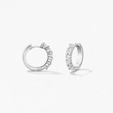 Hearts on Fire Earrings Hearts On Fire 18k White Gold Mini Diamond Hoop Earrings