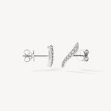 Hearts on Fire Earrings Hearts on Fire 18k White Gold Vela Diamond Climber Earrings