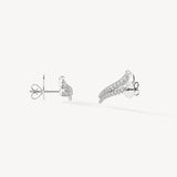 Hearts on Fire Earrings Hearts on Fire 18k White Gold Vela Diamond Double Row Earrings