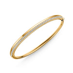 Hearts on Fire Bracelet Hearts On Fire Barre 18K Yellow Gold Diamond Pave Bangle Bracelet