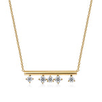 Hearts on Fire Necklaces and Pendants Hearts on Fire Barre 18K Yellow Gold Floating Diamond Necklace