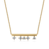 Hearts on Fire Necklaces and Pendants Hearts on Fire Barre 18K Yellow Gold Floating Diamond Necklace