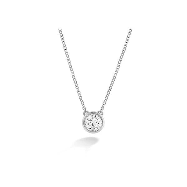 Hearts on Fire Necklaces and Pendants Hearts On Fire Classic Collection 18K White Gold Diamond Solitaire Necklace