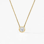 Hearts on Fire Necklaces and Pendants Hearts On Fire Classic Collection 18k Yellow Gold Bezel Set Diamond Solitaire Necklace - 0.25 ctw