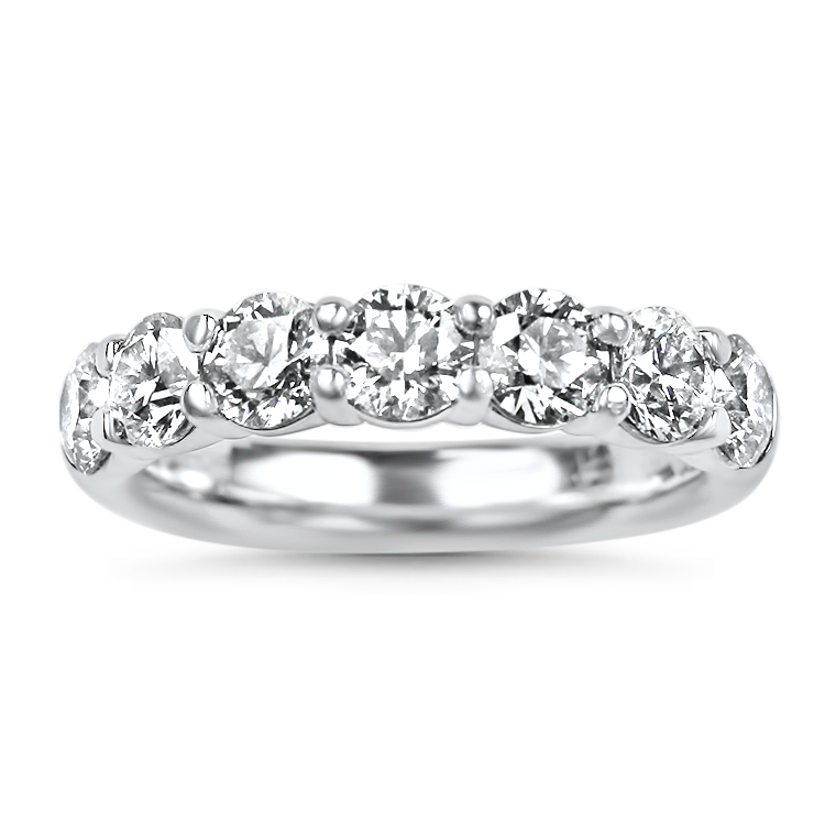 Hearts on Fire Wedding Band Hearts on Fire Estate 18K White Gold Diamond Band 5.25