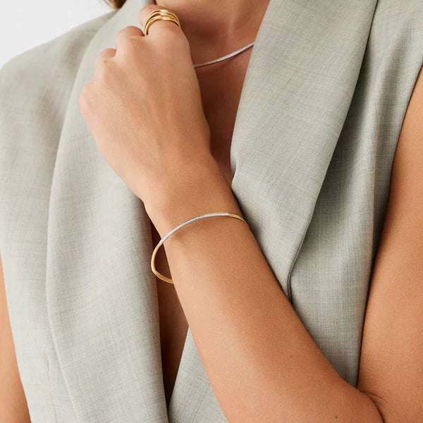 Marco Bicego Bracelet Marco Bicego 18k Yellow and White Gold "Marrakech" Diamond Bangle Bracelet