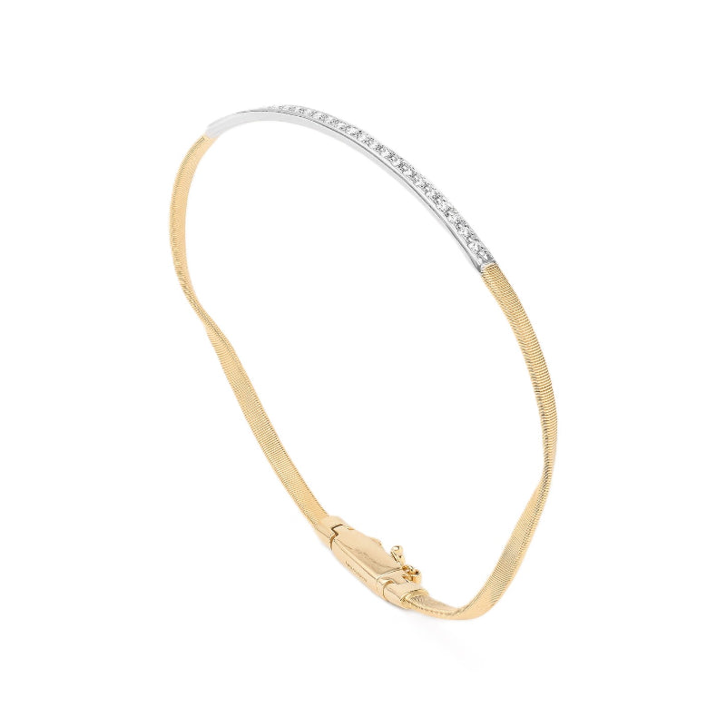 Marco Bicego Bracelet Marco Bicego 18k Yellow and White Gold "Marrakech" Diamond Bangle Bracelet