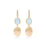 Marco Bicego Earrings Marco Bicego 18k Yellow Gold "Siviglia" Aquamarine and Diamond Earrings