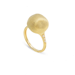 Marco Bicego Ring Marco Bicego Africa Collection 18k Yellow Gold Diamond Ball Ring 6.5