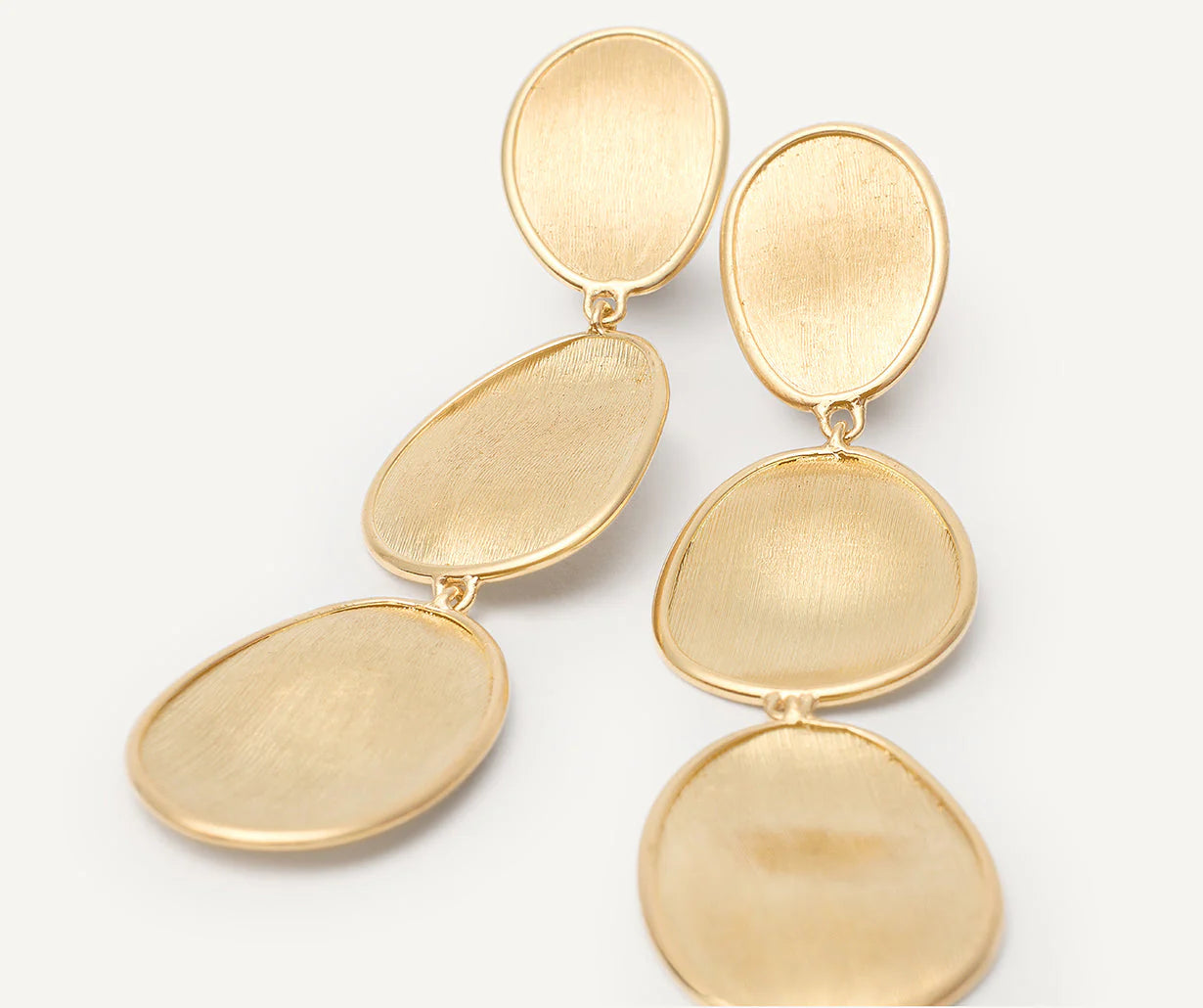 Marco Bicego Earring Marco Bicego Lunaria 18K Yellow Gold 3-Drop Earrings, Large