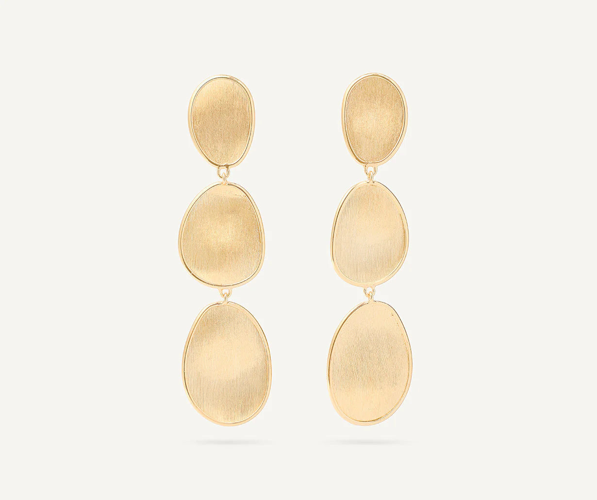 Marco Bicego Earring Marco Bicego Lunaria 18K Yellow Gold 3-Drop Earrings, Large