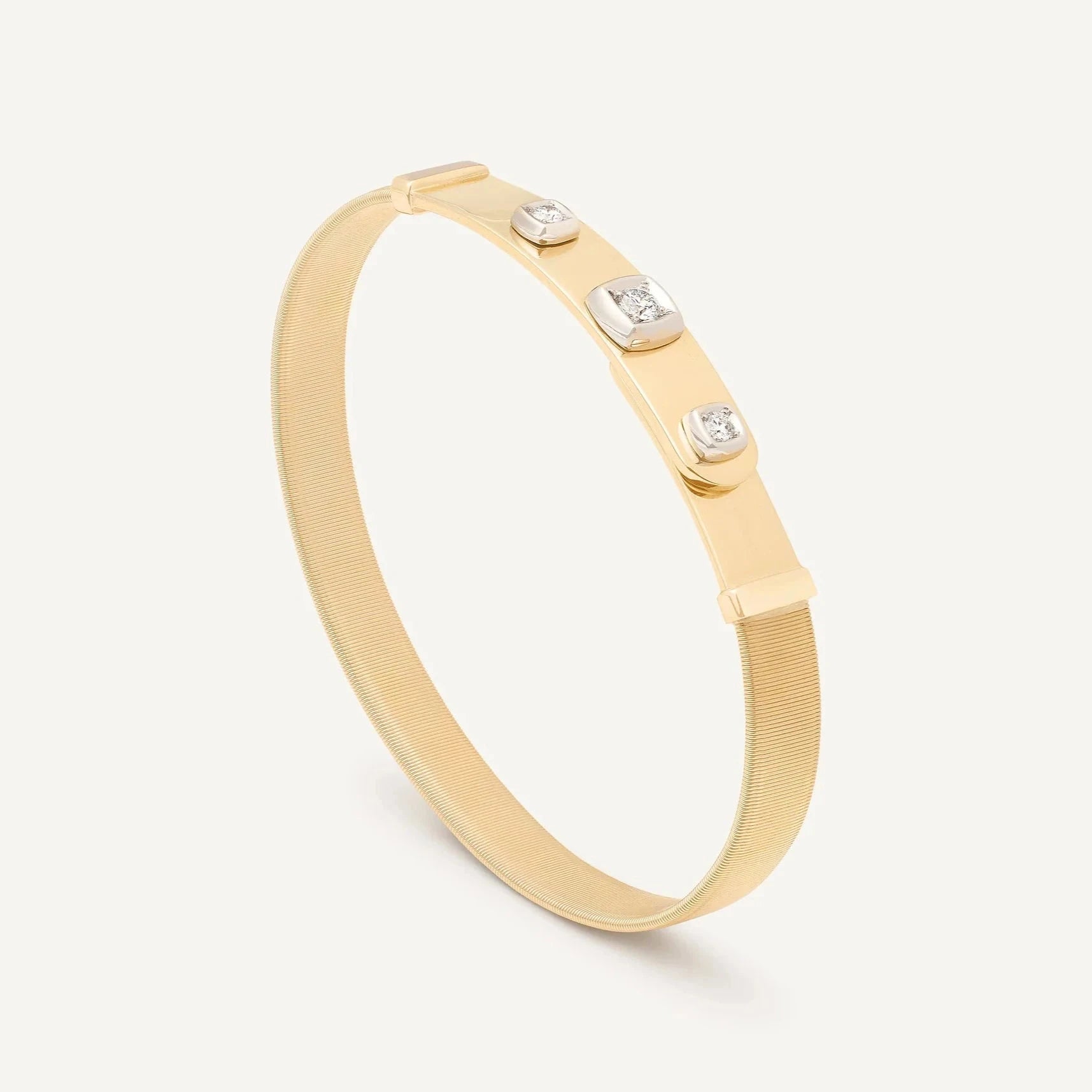 Marco Bicego Bracelet Marco Bicego Masai 18k Yellow and White Gold Diamond Coil Bangle Bracelet