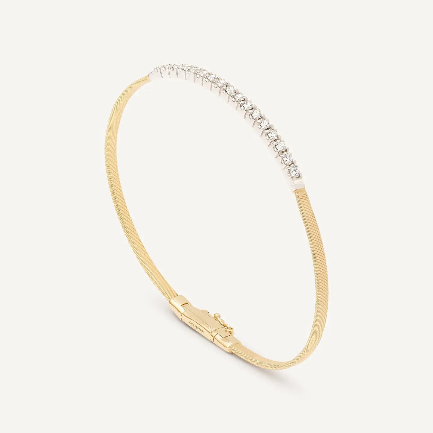 Marco Bicego Bracelet Marco Bicego Masai Collection 18k Yellow and White Gold Diamond Bangle Bracelet