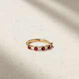 Mark Henry Wedding Band Mark Henry 18k Yellow Gold Amalie Ruby and Diamond Baguette Band - .54ctw