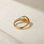 Mark Henry Ring Mark Henry 18k Yellow Gold Chunky Slim Sapphire Signet Ring