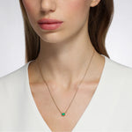 Mark Henry Necklaces and Pendants Mark Henry 18k Yellow Gold Classic Bezel Solitaire Emerald Necklace