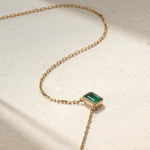 Mark Henry Necklaces and Pendants Mark Henry 18k Yellow Gold Classic Bezel Solitaire Emerald Necklace