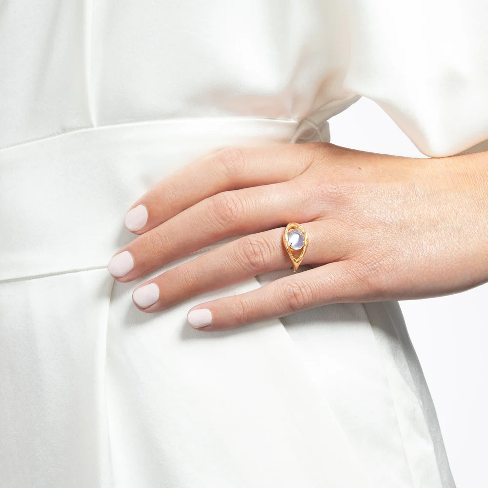 Mark Henry Ring Mark Henry 18k Yellow Gold Evil Eye Moonstone Ring