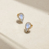 Mark Henry Earring Mark Henry 18k Yellow Gold Grapevine Moonstone and Diamond Earrings