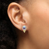 Mark Henry Earring Mark Henry 18k Yellow Gold Grapevine Moonstone and Diamond Earrings