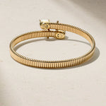 Mark Henry Bracelet Mark Henry 18k Yellow Gold Moonstone and Diamond Flex Bangle Bracelet - 2.86 ctw