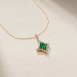 Mark Henry Necklaces and Pendants Mark Henry 18k Yellow Gold Notte Emerald and Diamond Necklace