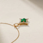 Mark Henry Necklaces and Pendants Mark Henry 18k Yellow Gold Notte Emerald and Diamond Necklace