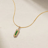 Mark Henry Necklaces and Pendants Mark Henry 18k Yellow Gold Pharaoh Emerald and Diamond Necklace