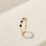 Mark Henry Ring Mark Henry 18k Yellow Gold Sapphire and Diamond Band