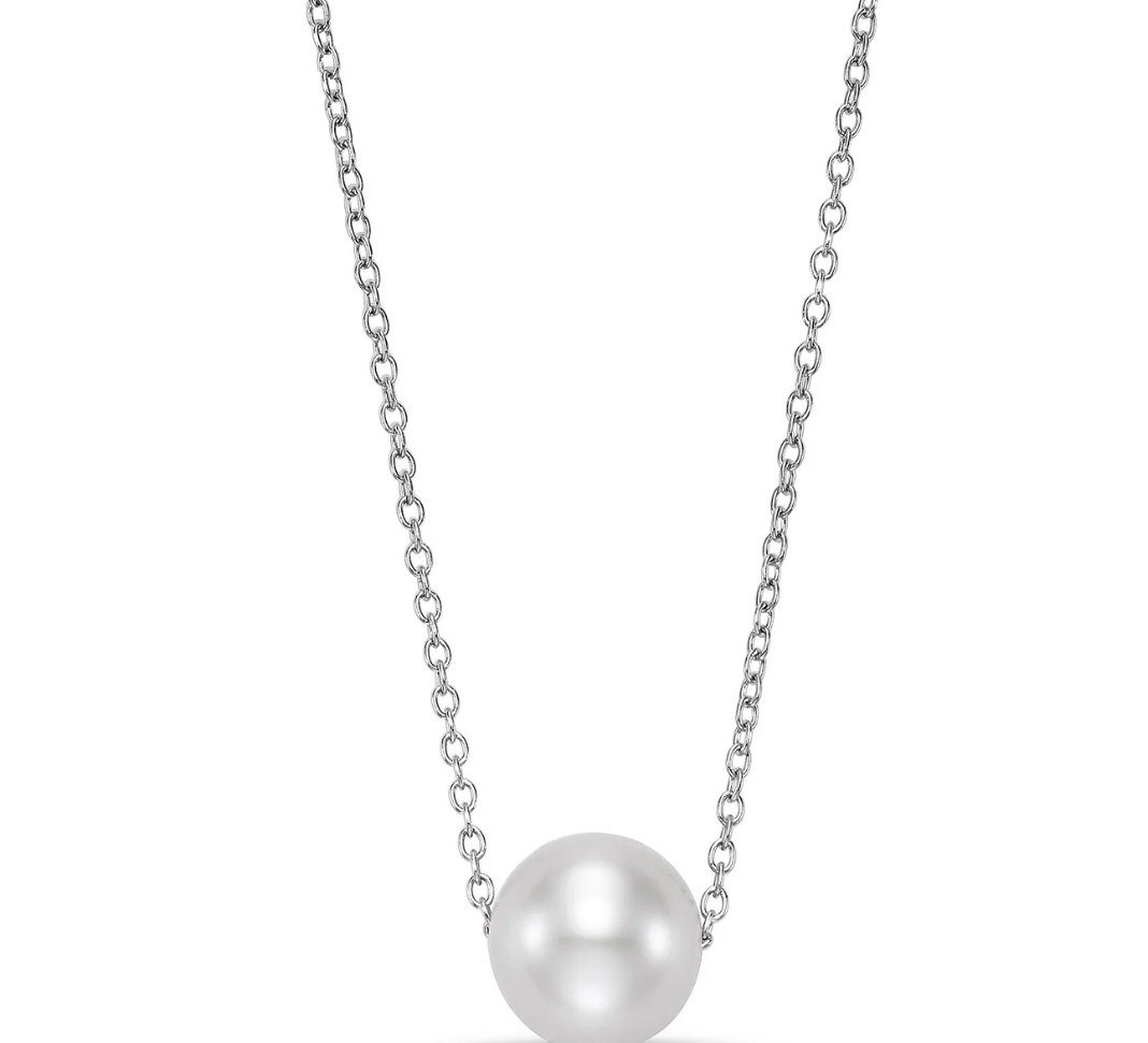 Mastoloni Necklaces and Pendants Mastoloni 14k White Gold Floating Pearl Necklace