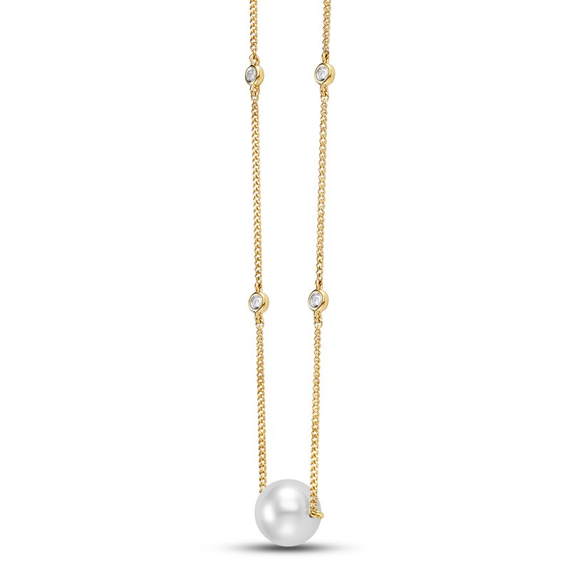 Mastoloni Necklaces and Pendants Mastoloni 18k Yellow Gold Diamond Bezel Chain Necklace